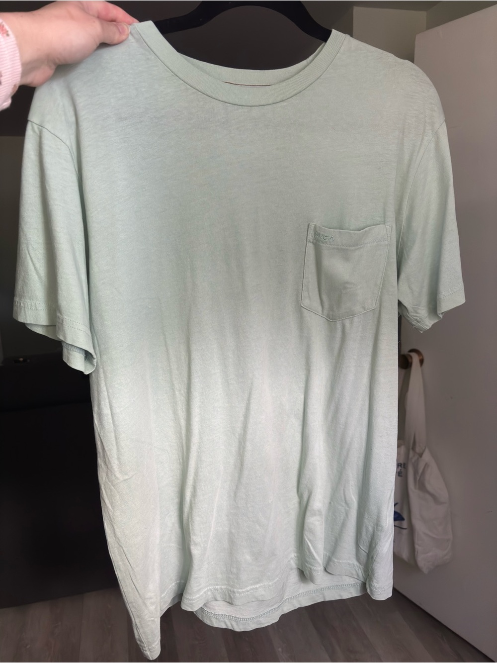 RVCA Men's Pocket T-Shirt in Light Mint Green